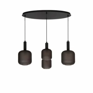 Luminaires Lucide ELOISE Suspension Noir, 4 lumières* Lampes En Verre