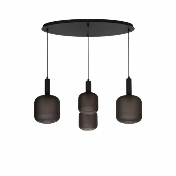 Luminaires Lucide ELOISE Suspension Noir, 4 lumières* Lampes En Verre