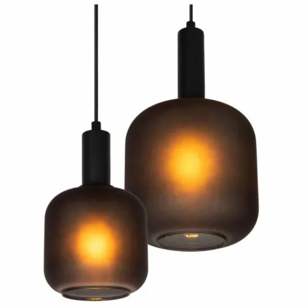 Luminaires Lucide ELOISE Suspension Noir, 4 lumières* Lampes En Verre