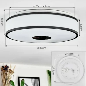 hofstein Elran Plafonnier LED Blanc, 1 lumière* Lampes Modernes