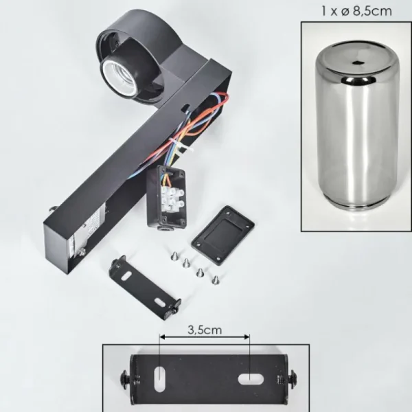 hofstein Encoberta Luminaire extérieur, Lampe murale d´extérieur Noir, 1 lumière, Détecteur de mouvement* Lampes Modernes