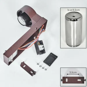 hofstein Encoberta Luminaire extérieur, Lampe murale d´extérieur Rouille, 1 lumière, Détecteur de mouvement* Lampes Modernes