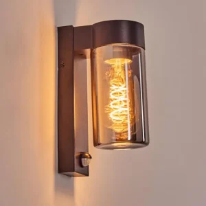 hofstein Encoberta Luminaire extérieur, Lampe murale d´extérieur Noir, 1 lumière, Détecteur de mouvement* Lampes Modernes