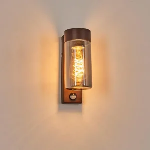 hofstein Encoberta Luminaire extérieur, Lampe murale d´extérieur Rouille, 1 lumière, Détecteur de mouvement* Lampes Modernes