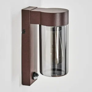 hofstein Encoberta Luminaire extérieur, Lampe murale d´extérieur Rouille, 1 lumière, Détecteur de mouvement* Lampes Modernes
