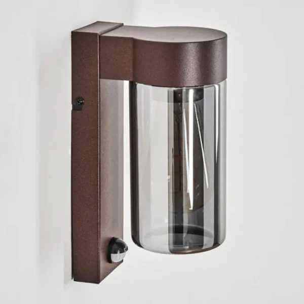 hofstein Encoberta Luminaire extérieur, Lampe murale d´extérieur Rouille, 1 lumière, Détecteur de mouvement* Lampes Modernes