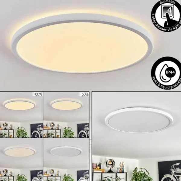 hofstein Endrup Plafonnier LED Blanc, 1 lumière* Lampes Modernes