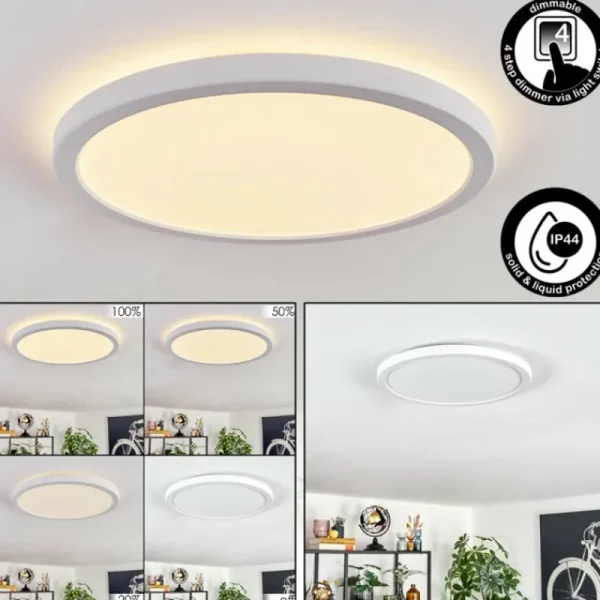 hofstein Endrup Plafonnier LED Blanc, 1 lumière* Lampes Modernes