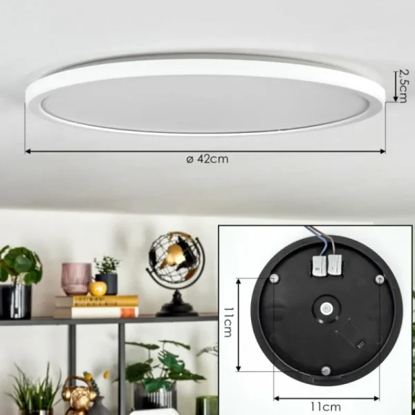 hofstein Endrup Plafonnier LED Blanc, 1 lumière* Lampes Modernes