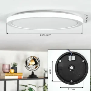 hofstein Endrup Plafonnier LED Blanc, 1 lumière* Lampes Modernes