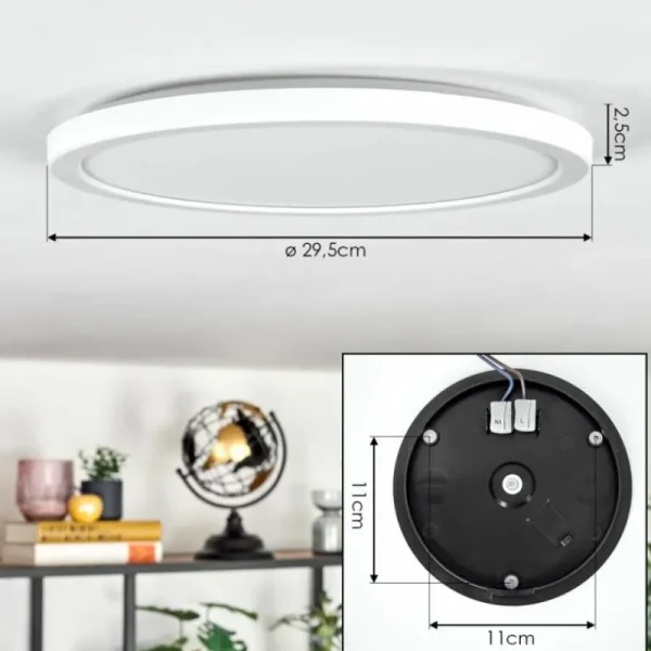 hofstein Endrup Plafonnier LED Blanc, 1 lumière* Lampes Modernes