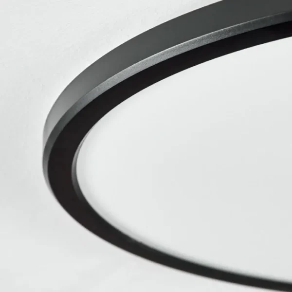 hofstein Endrup Plafonnier LED Noir, 1 lumière* Lampes Modernes