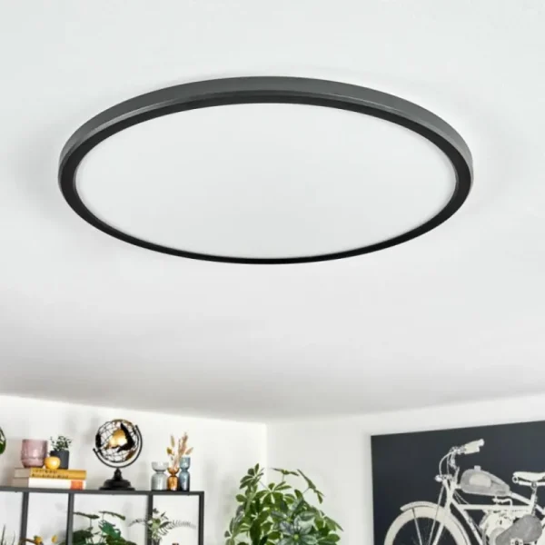 hofstein Endrup Plafonnier LED Noir, 1 lumière* Lampes Modernes