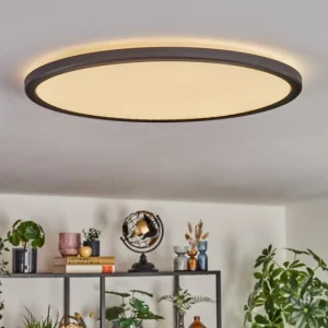 hofstein Endrup Plafonnier LED Noir, 1 lumière* Lampes Modernes