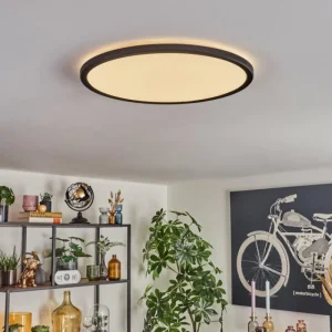 hofstein Endrup Plafonnier LED Noir, 1 lumière* Lampes Modernes