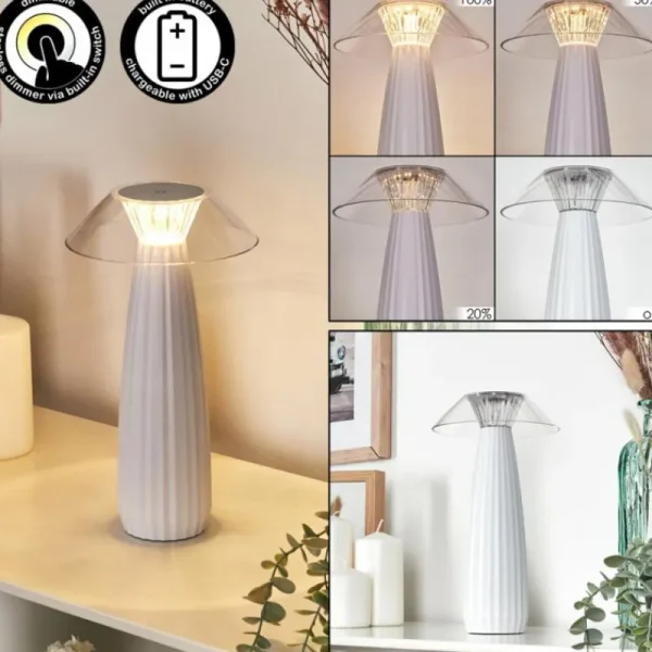 hofstein Eryla Lampe de bureau, Lampe à poser LED Blanc, 1 lumière* Lampes Modernes