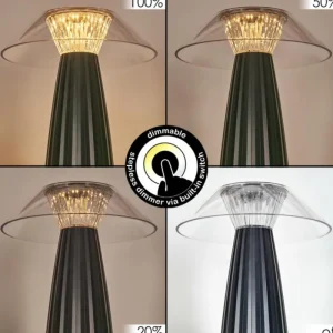 hofstein Eryla Lampe de bureau, Lampe à poser LED Noir, 1 lumière* Lampes Modernes