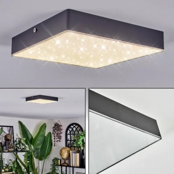 hofstein Esmar Plafonnier LED Noir, 1 lumière* Lampes Modernes