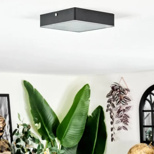 hofstein Esmar Plafonnier LED Noir, 1 lumière* Lampes Modernes