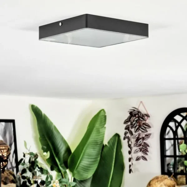 hofstein Esmar Plafonnier LED Noir, 1 lumière* Lampes Modernes