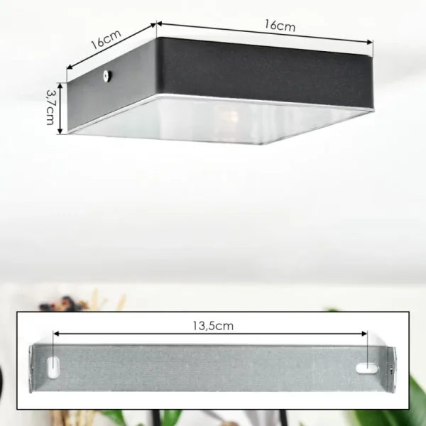 hofstein Esmar Plafonnier LED Noir, 1 lumière* Lampes Modernes