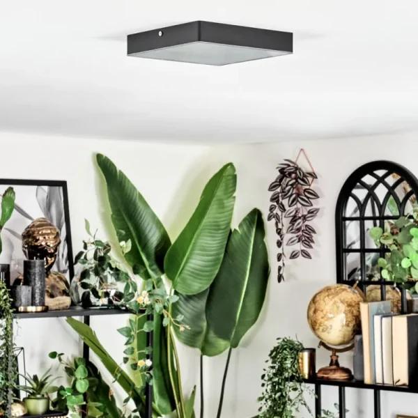 hofstein Esmar Plafonnier LED Noir, 1 lumière* Lampes Modernes