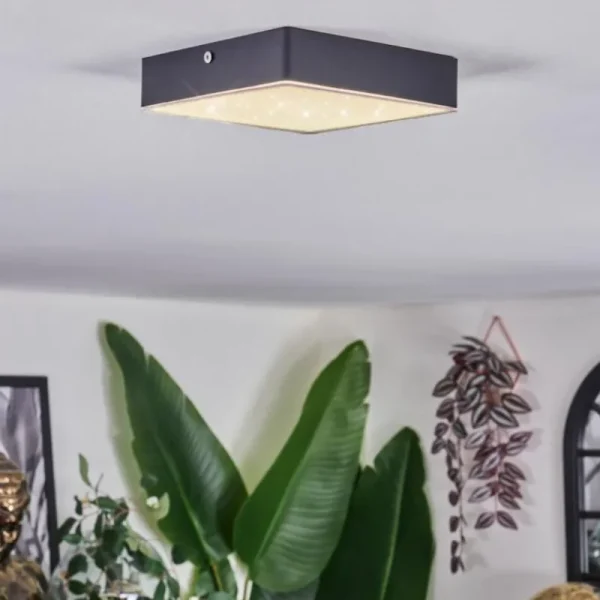 hofstein Esmar Plafonnier LED Noir, 1 lumière* Lampes Modernes