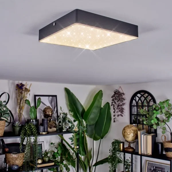 hofstein Esmar Plafonnier LED Noir, 1 lumière* Lampes Modernes