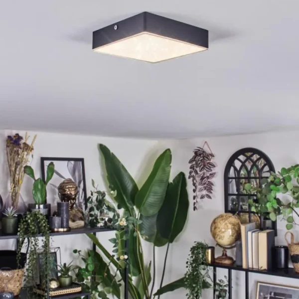 hofstein Esmar Plafonnier LED Noir, 1 lumière* Lampes Modernes