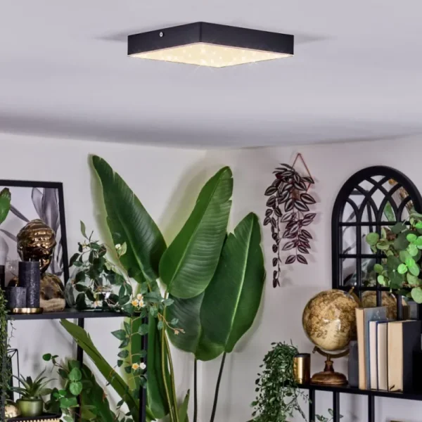 hofstein Esmar Plafonnier LED Noir, 1 lumière* Lampes Modernes