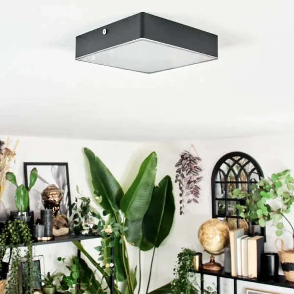 hofstein Esmar Plafonnier LED Noir, 1 lumière* Lampes Modernes