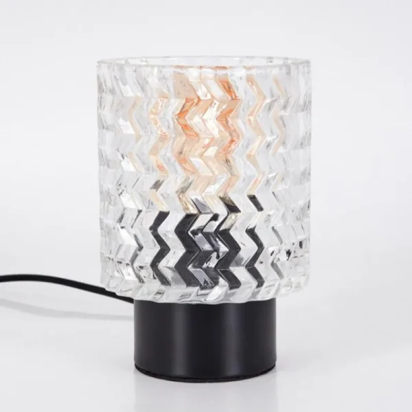 hofstein Falgorosa Lampe à poser Noir, 1 lumière* Lampes En Verre