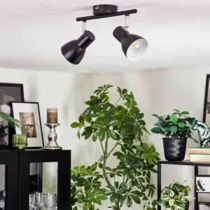 hofstein Farel Plafonnier, Spot de plafond Chrome, Noir, 2 lumières* Lampes Modernes