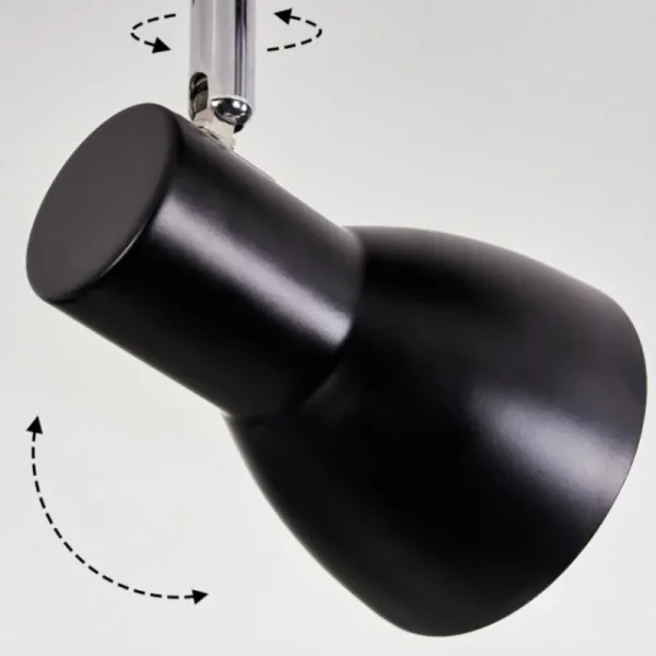 hofstein Farel Plafonnier, Spot de plafond Chrome, Noir, 2 lumières* Lampes Modernes