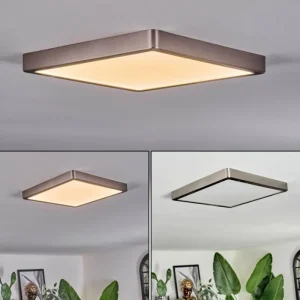 hofstein Finsrud Plafonnier, Panel LED Argenté, 1 lumière* Lampes Modernes