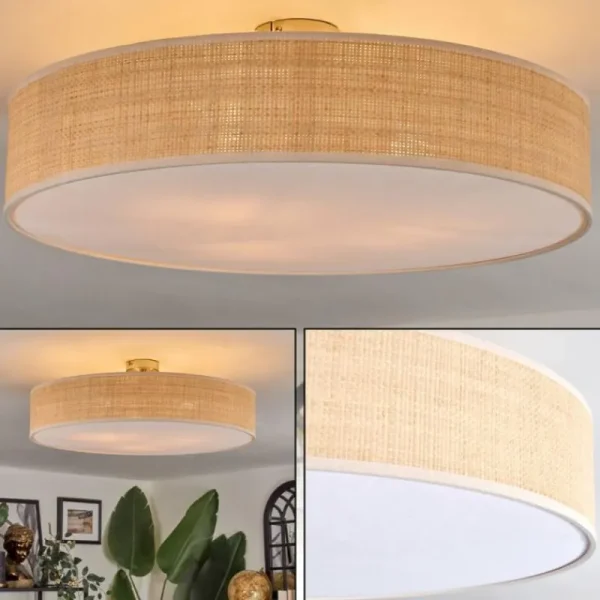 hofstein Foggia Plafonnier Nickel mat, 3 lumières* Lampes Modernes