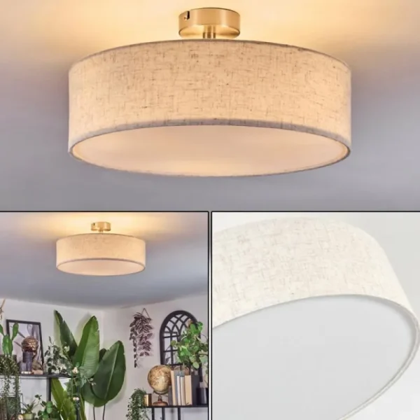 hofstein Foggia Plafonnier Nickel mat, 3 lumières* Lampes Modernes