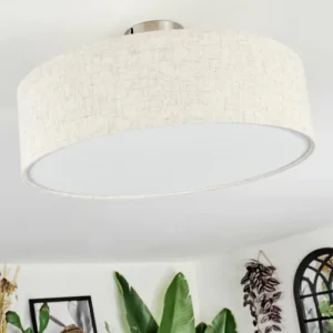hofstein Foggia Plafonnier Nickel mat, 3 lumières* Lampes Modernes