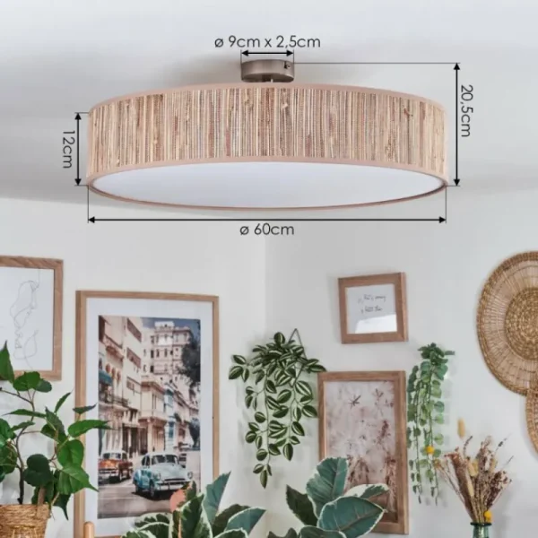 hofstein Foggia Plafonnier Nickel mat, 3 lumières* Lampes Modernes