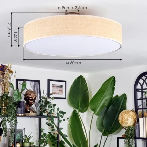 hofstein Foggia Plafonnier Nickel mat, 3 lumières* Lampes Modernes