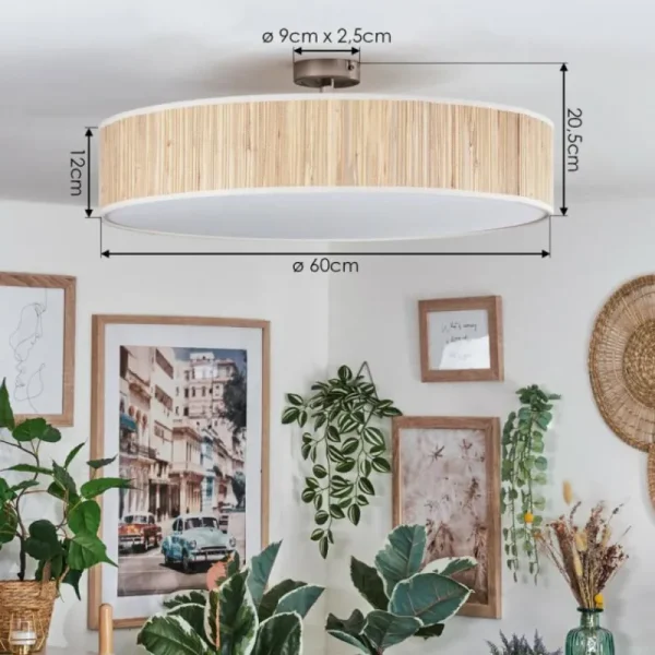 hofstein Foggia Plafonnier Nickel mat, 3 lumières* Lampes Modernes