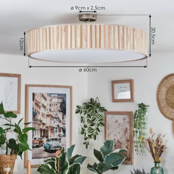 hofstein Foggia Plafonnier Nickel mat, 3 lumières* Lampes Modernes