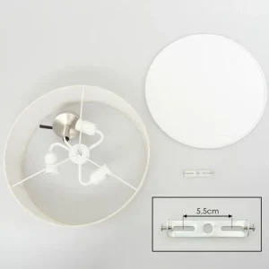 hofstein Foggia Plafonnier Nickel mat, 3 lumières* Lampes Modernes
