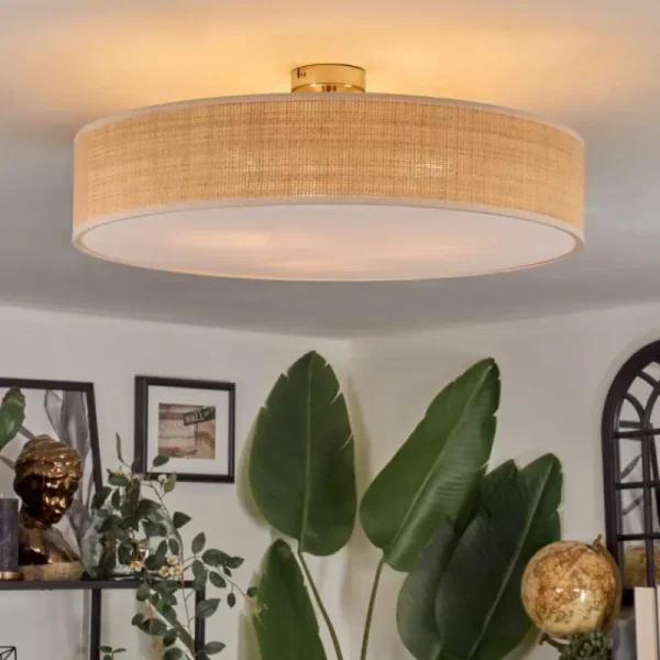 hofstein Foggia Plafonnier Nickel mat, 3 lumières* Lampes Modernes