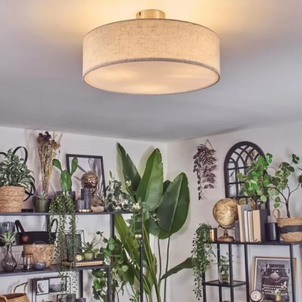 hofstein Foggia Plafonnier Nickel mat, 3 lumières* Lampes Modernes