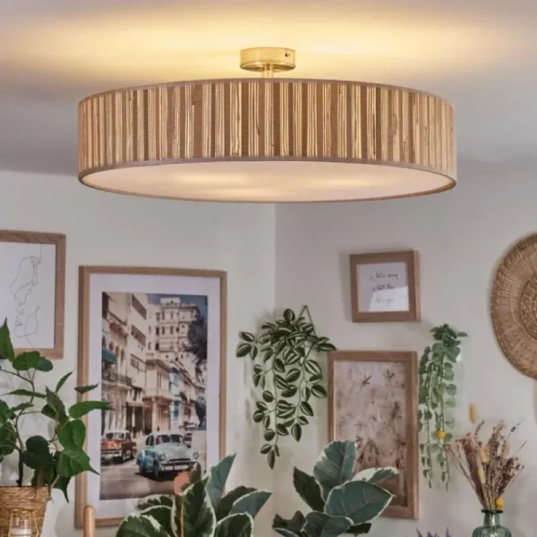 hofstein Foggia Plafonnier Nickel mat, 3 lumières* Lampes Modernes