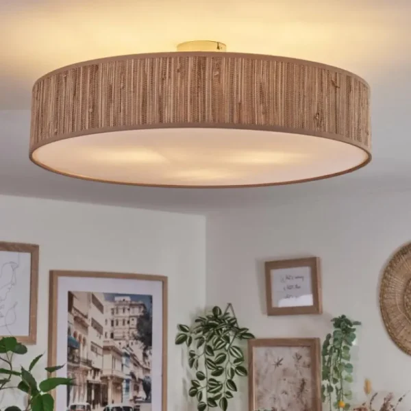 hofstein Foggia Plafonnier Nickel mat, 3 lumières* Lampes Modernes