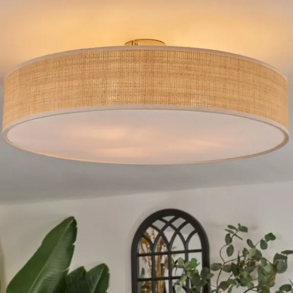 hofstein Foggia Plafonnier Nickel mat, 3 lumières* Lampes Modernes
