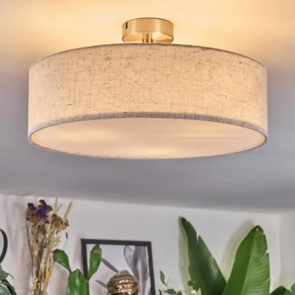 hofstein Foggia Plafonnier Nickel mat, 3 lumières* Lampes Modernes
