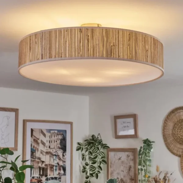 hofstein Foggia Plafonnier Nickel mat, 3 lumières* Lampes Modernes